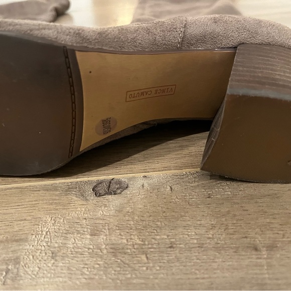 Vince Camuto Tan Tall Suede Heeled Boots, Like New - Picture 3 of 4